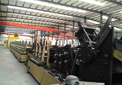 Anti-collision beam cold bending production line